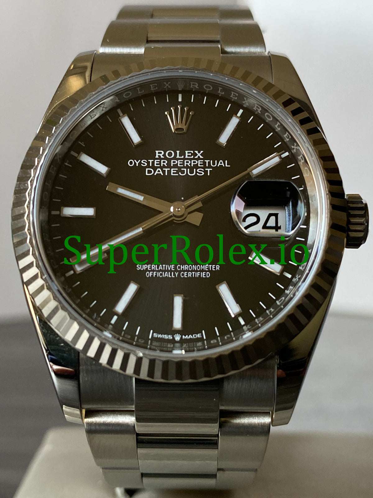 Replica Datejust 36 Steel Black Index Dial Ref.126234