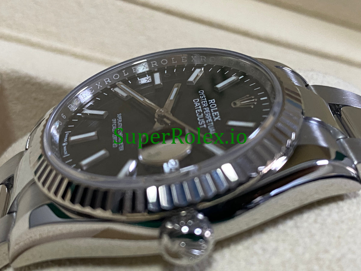 Replica Datejust 36 Steel Black Index Dial Ref.126234