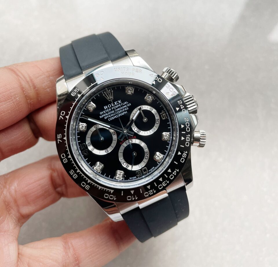 BTF factory 1:1 Daytona SS116500LN Best Black Dial Diamond Markers A4130