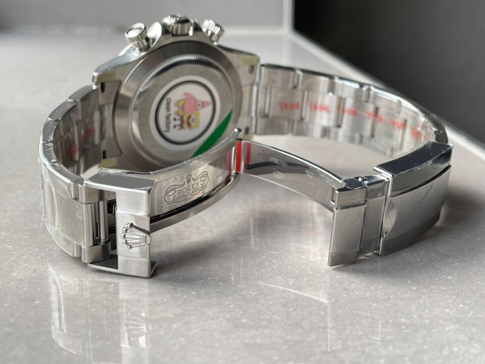 Daytona 116500 DAYTONA 1:1 Best Edition CF 904L SS Case and Bracelet White Dial Silver bezel SA4130