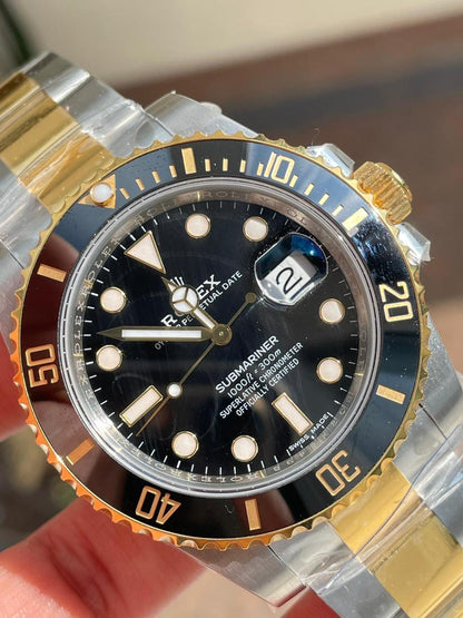 VSF FACTORY 1:1 Submariner 116613 LN SS/YG Best Edition Black Ceramic 904L Steel VS3135