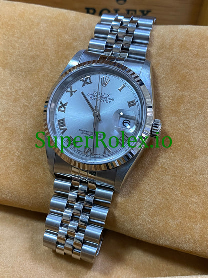 Datejust 36 Steel Rhodium Roman Dial Ref.16234