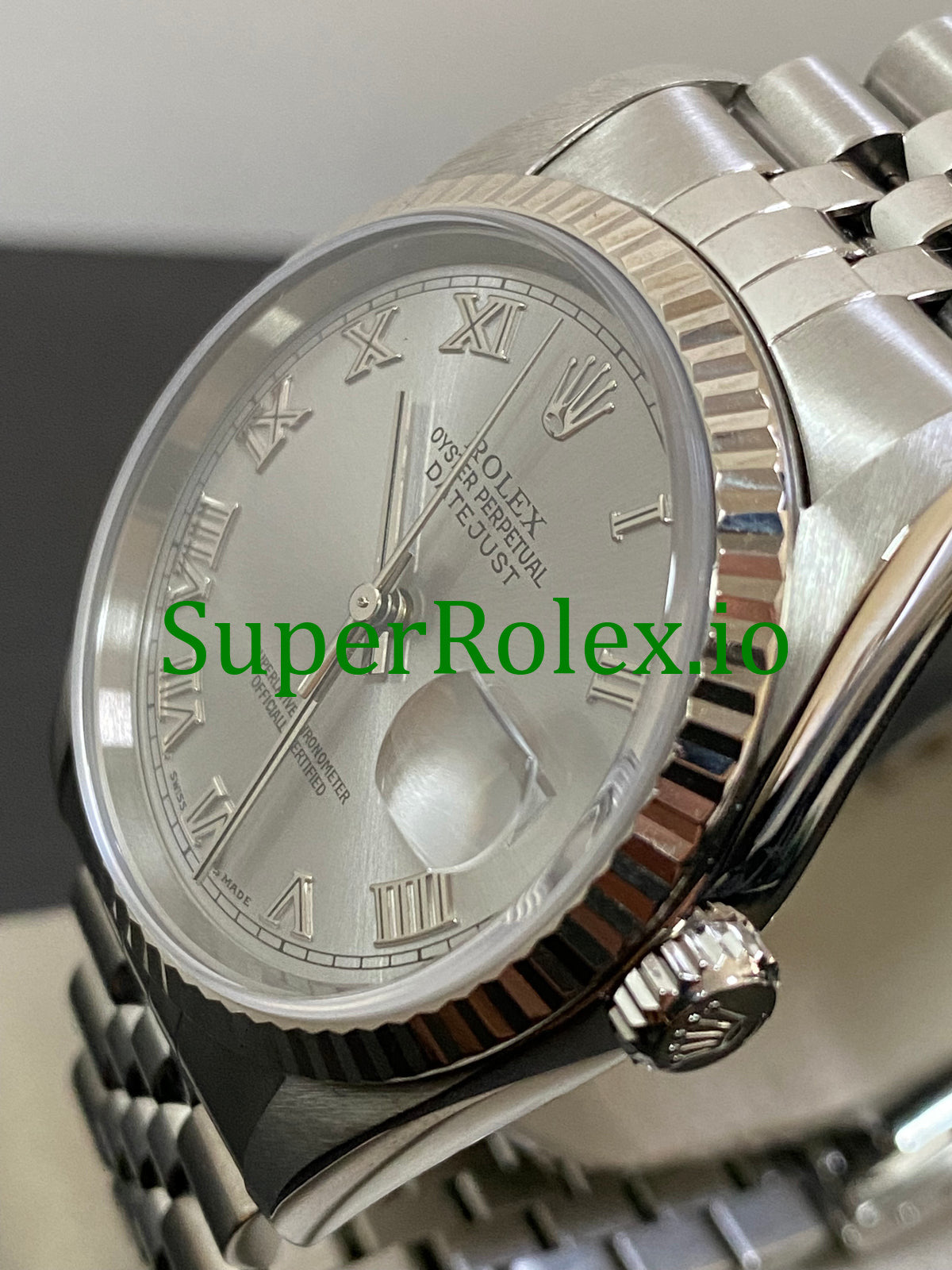 Datejust 36 Steel Rhodium Roman Dial Ref.16234