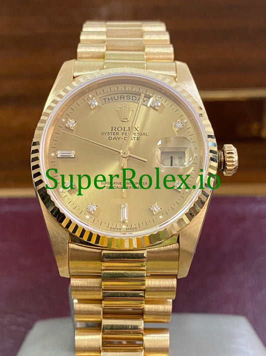 Dial Day-Date 36MM Yellow Gold Diamond Ref.18238