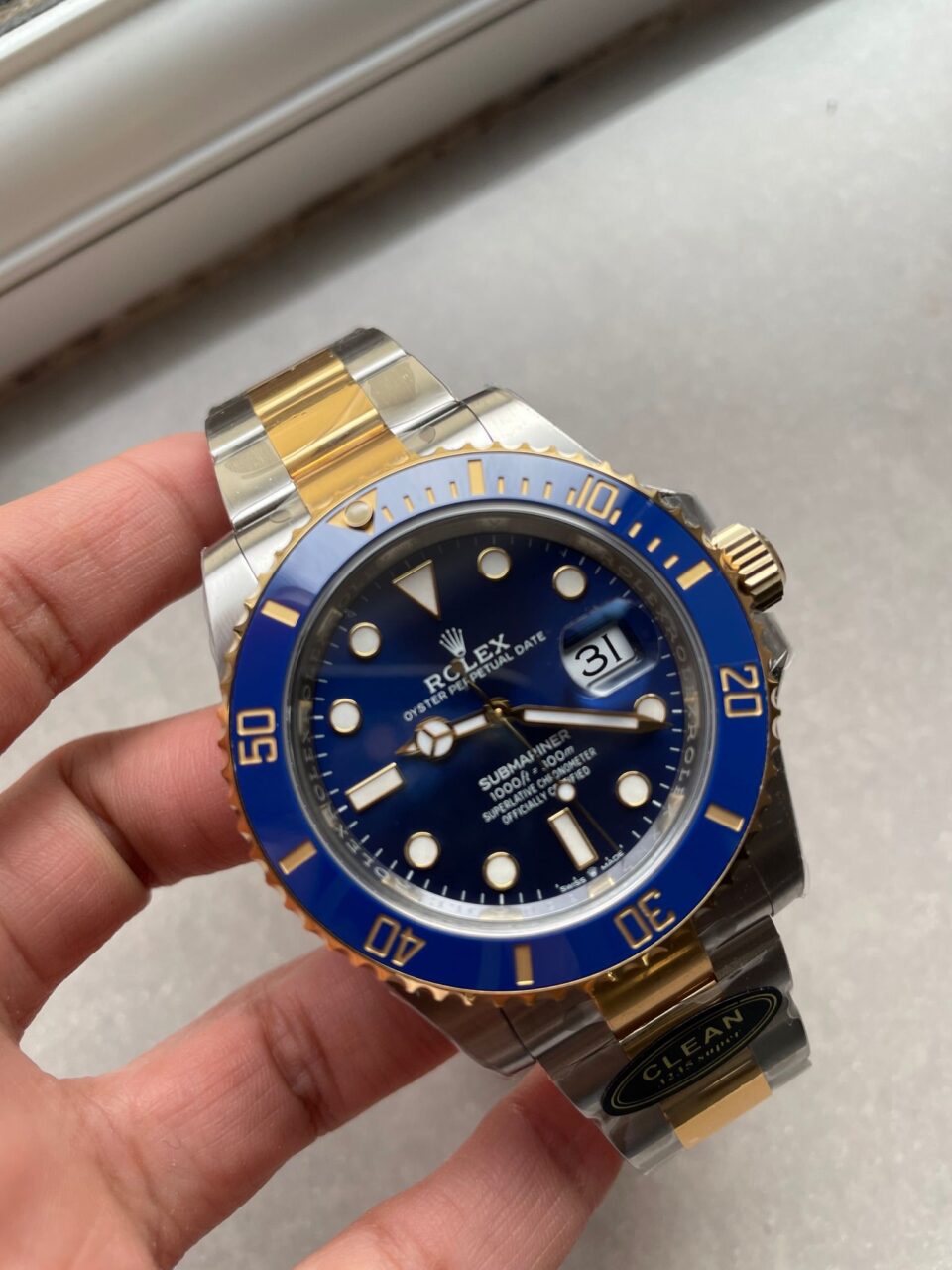 CLEAN FACTORY 1:1 Submariner 116613LB Bluesy 904L YG/SS Blue Dial VR3235