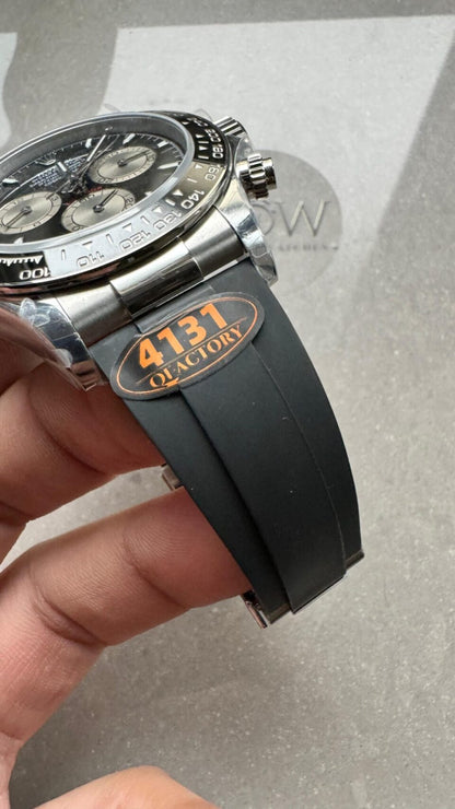QF Factory 1:1 Daytona 126500 Best Edition 904L Steel Black Dial SA4131