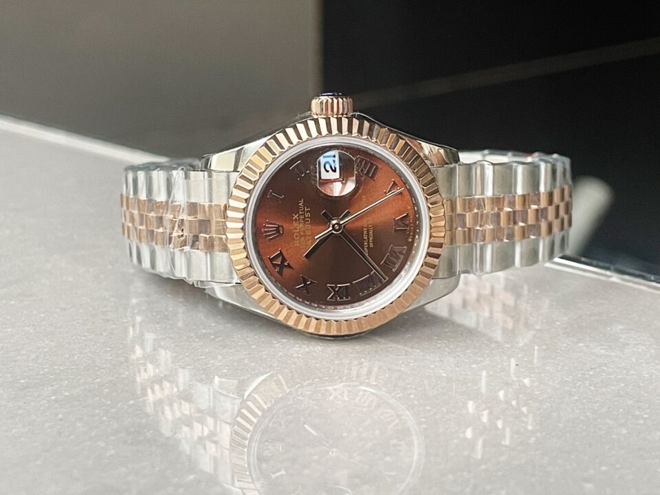 KZF Factory 1:1 Datejust 28mm 904L RG/SS Brown Dial A2671