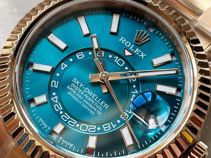 Noob FACTORY 1:1 Sky-Dweller 326935 RG/SS Turquosi Dial