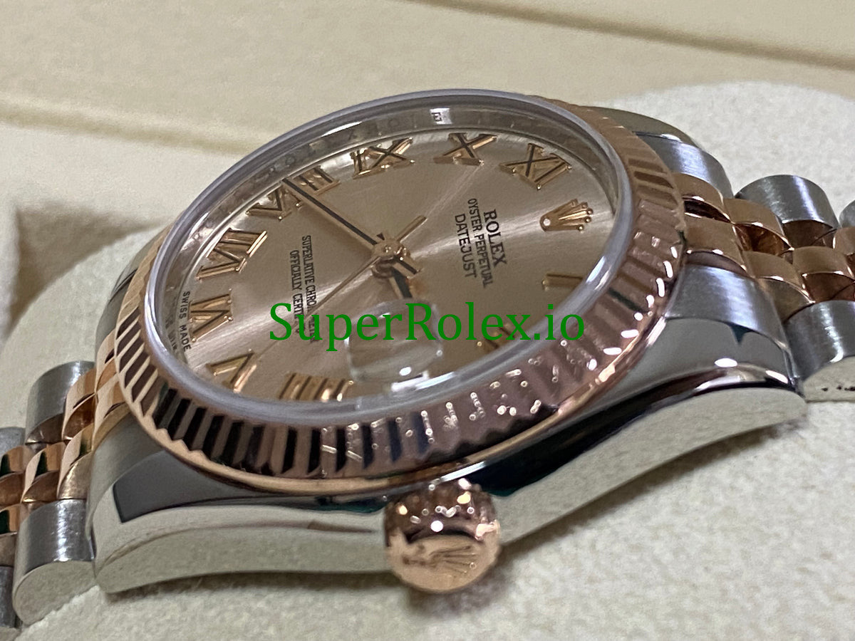 Datejust 31 Everose Gold Pink Roman Dial Ref.178271