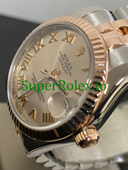Datejust 31 Everose Gold Pink Roman Dial Ref.178271