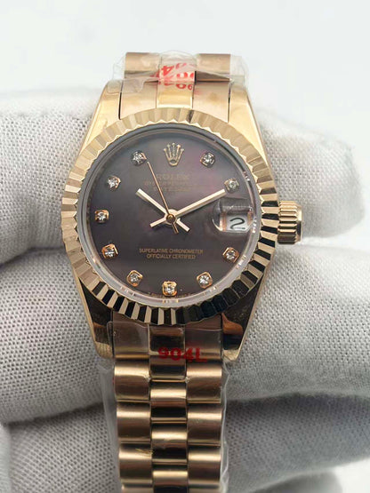 Lady-Datejust 26 Everose Gold Pearl Diamond Dial Ref.179175
