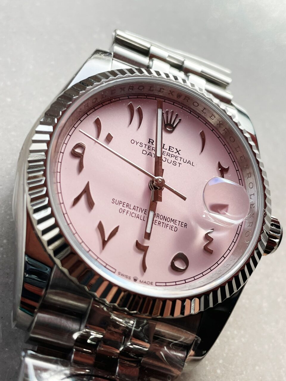 DIWF Factory 1:1 DateJust 36 126234 Best Edition 904L Steel Tiffany Pink Dial Arabic Marker SA3235