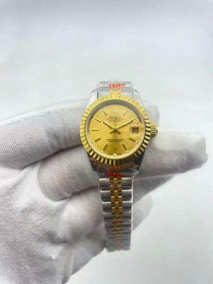 Lady-Datejust Steel and Yellow Gold Champagne Index Dial Ref.69173