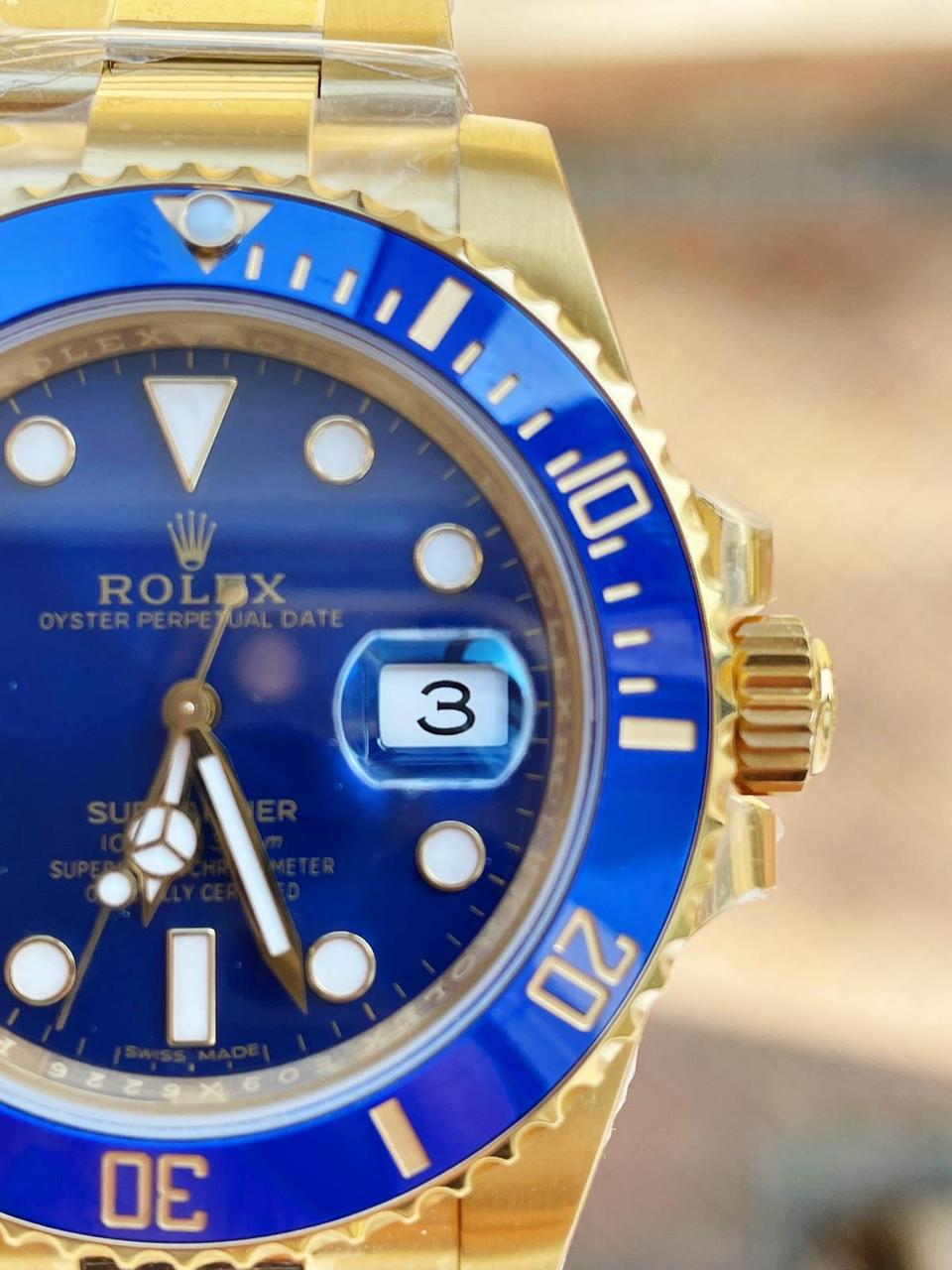 VSF FACTORY 1:1 Submariner 116618 LB Best Edition Blue Ceramic YG Plated 904L Steel VS3135