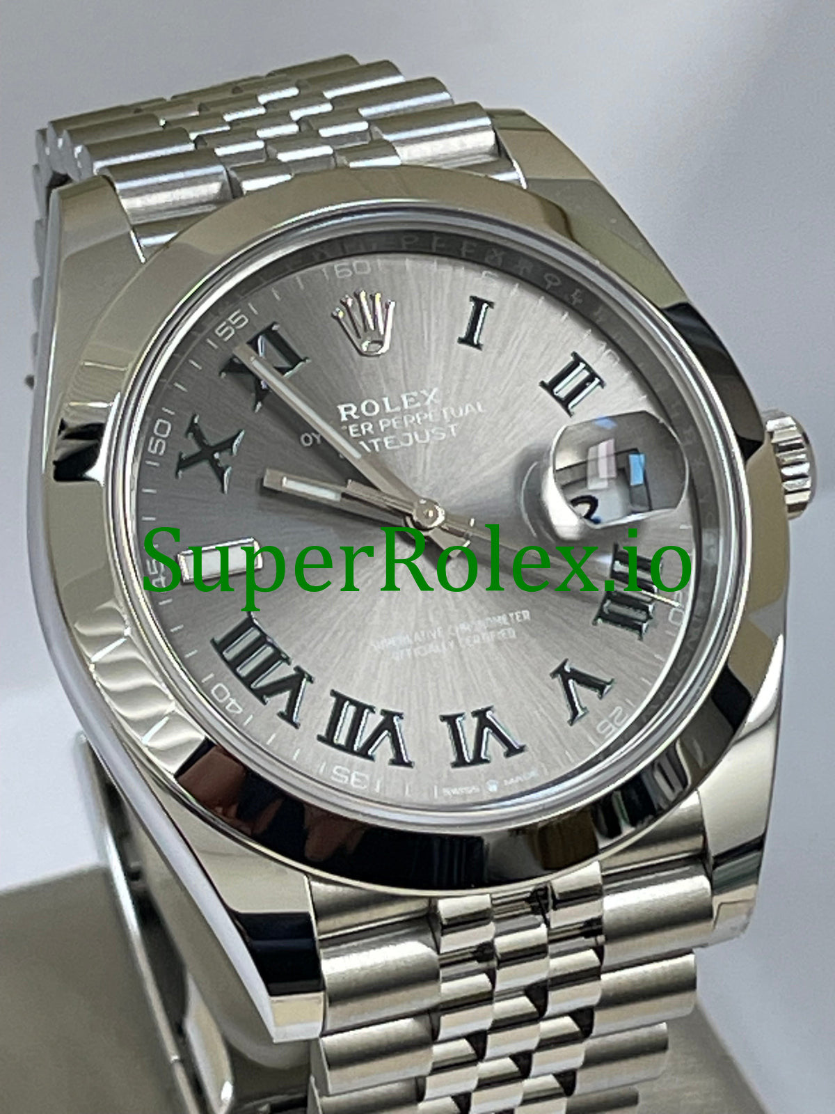 Datejust 41 Steel Slate Green Roman Ref.126300