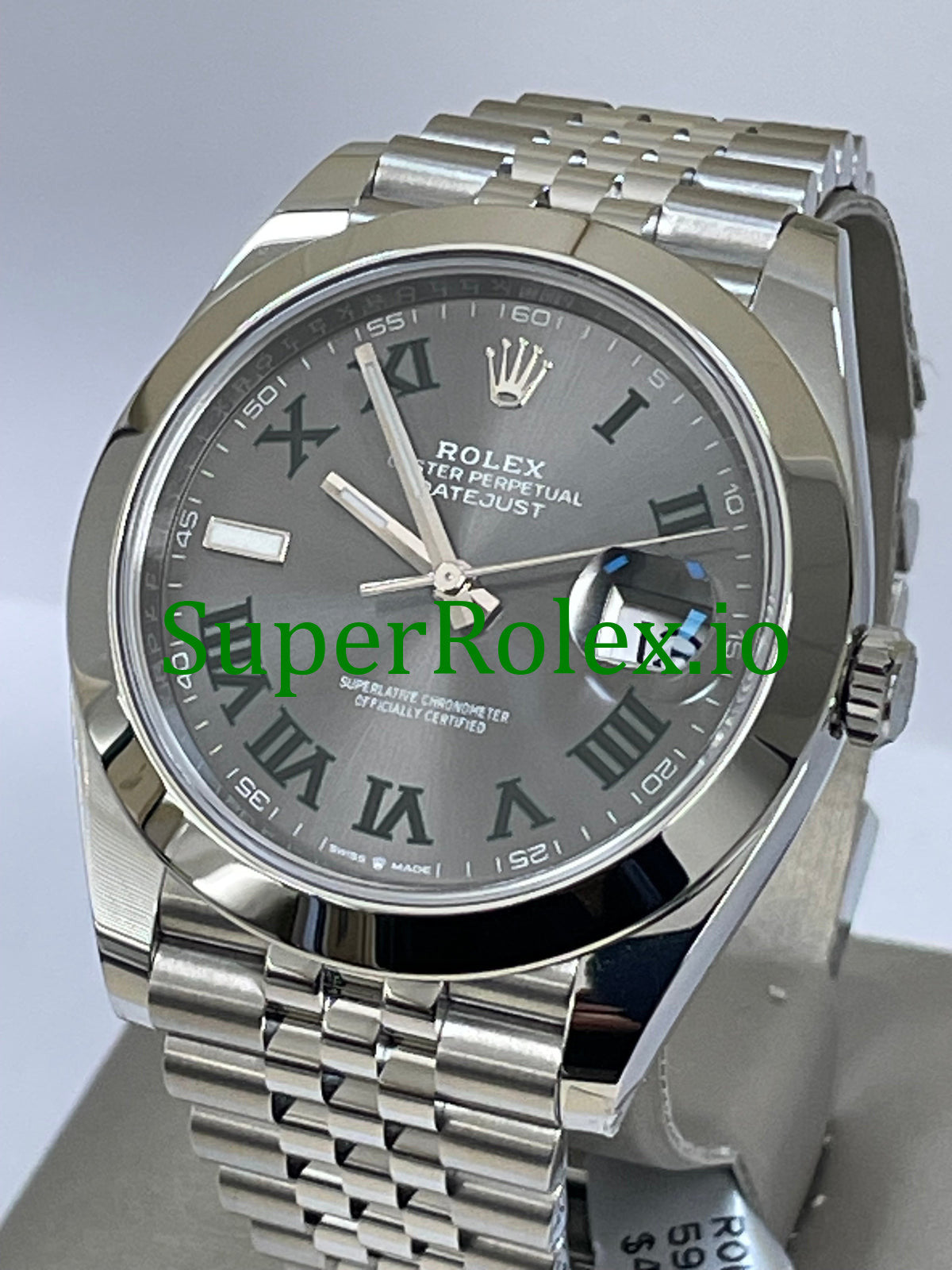 Datejust 41 Steel Slate Green Roman Ref.126300