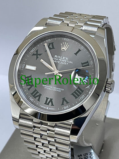 Datejust 41 Steel Slate Green Roman Ref.126300