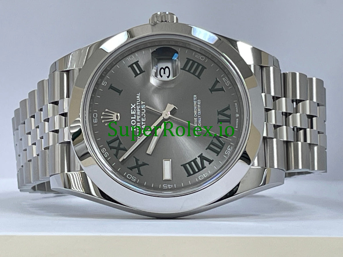 Datejust 41 Steel Slate Green Roman Ref.126300
