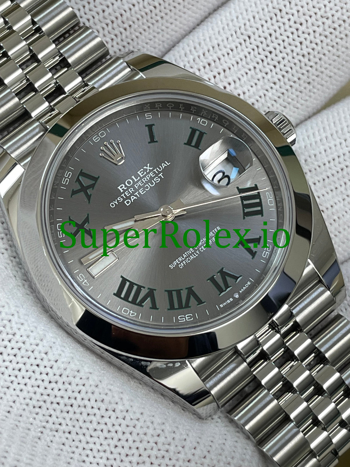 Datejust 41 Steel Slate Green Roman Ref.126300