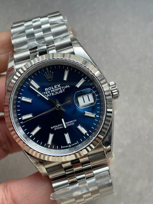 VSF Factory 1:1 DateJust 36 SS 116234 Best Edition 904L Steel Blue Dial VS3235
