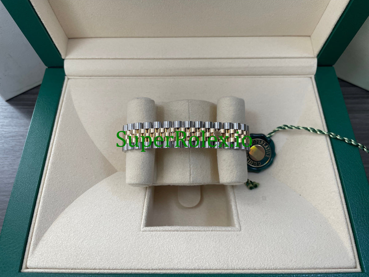 Datejust 31 Steel and Yellow Gold Olive Green Diamond Dial Ref.278273