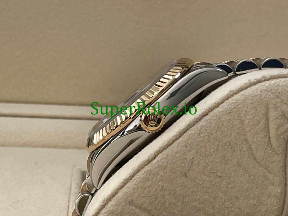 Datejust 31 Steel and Yellow Gold Olive Green Diamond Dial Ref.278273