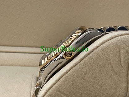 Datejust 31 Steel and Yellow Gold Olive Green Diamond Dial Ref.278273