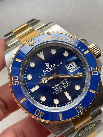 CLEAN FACTORY 1:1 Submariner 116613LB Bluesy 904L YG/SS Blue Dial VR3235