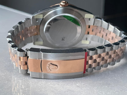 VSF Factory 1:1 Datejust 41mm 126331 904L RG/SS Fltued Bezel Pattern Motif Grey Dial Stick VS3235