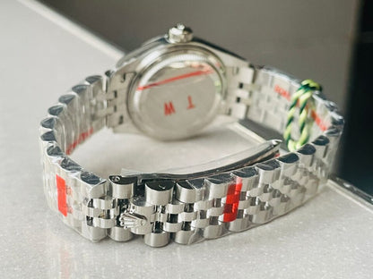 Datejust 28mm 904L SS Black Dial Diamond markers