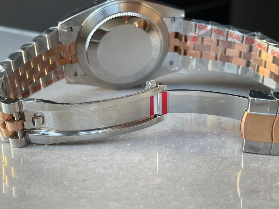 GMF GM Factory 1:1 DateJust Men 41mm 'wimbledon' RG and SS V2 Grey textured Dial Roman Markers