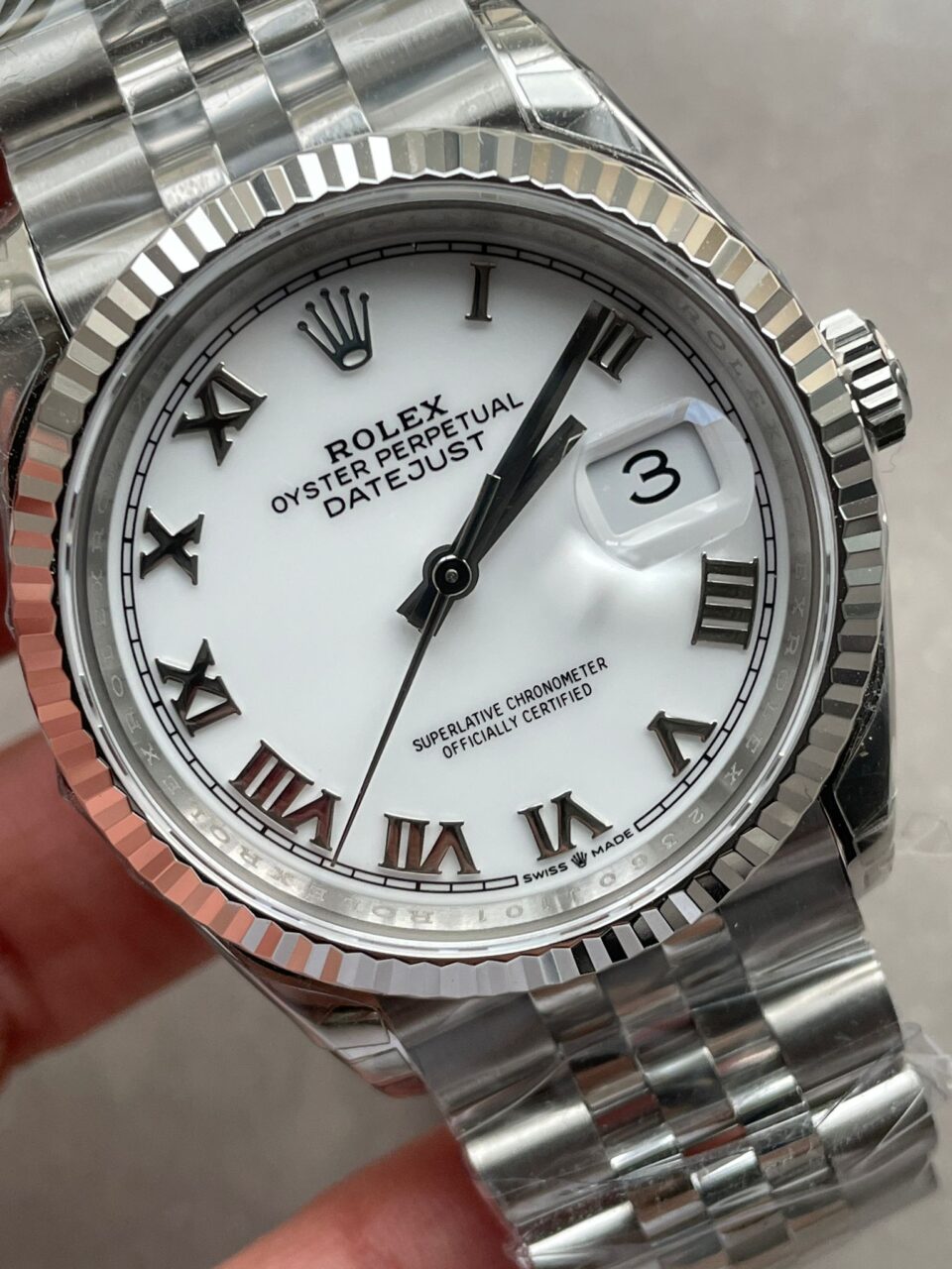 VSF Factory 1:1 Datejust 41mm 16030 Roman markers White dial VS3235