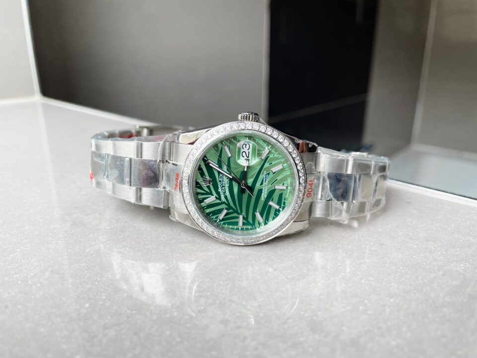 GMF Factory 1:1 DateJust 36 SS 126284 Diamonds Bezel Best Edition New Green Dial A2824