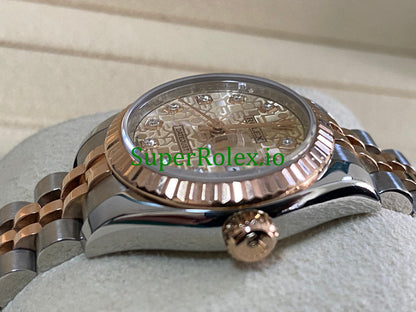 Lady-Datejust 26 Everose Gold and Steel Diamond Dial Ref.179171