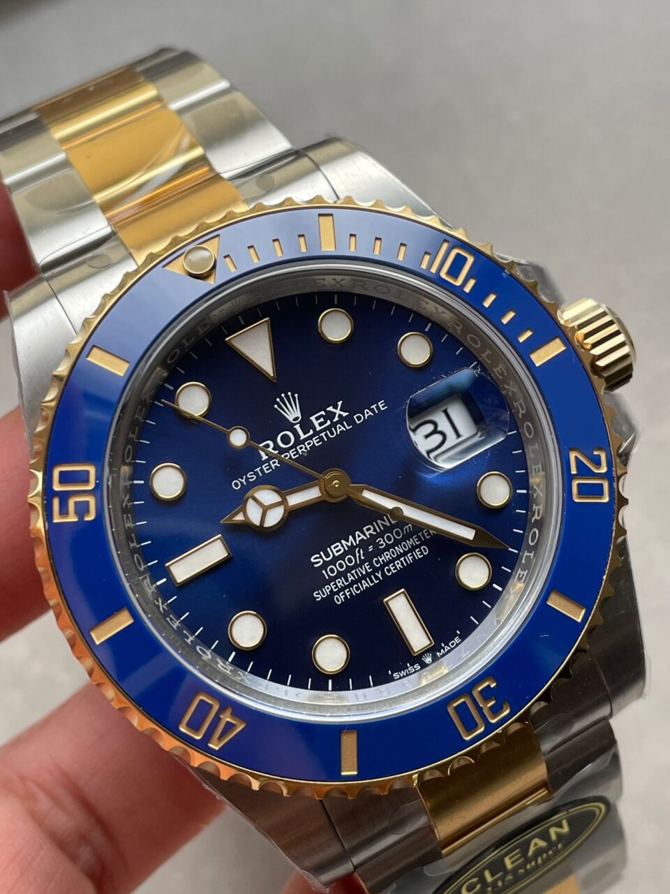 CLEAN FACTORY 1:1 Submariner 116613LB Bluesy 904L YG/SS Blue Dial VR3235