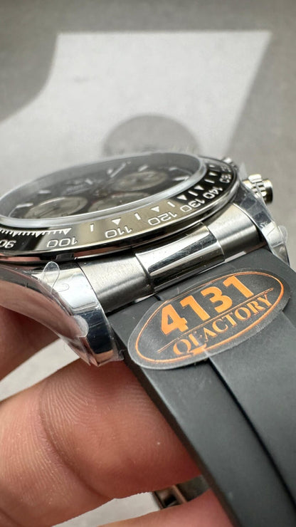 QF Factory 1:1 Daytona 126500 Best Edition 904L Steel Black Dial SA4131