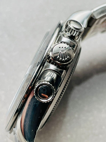 Daytona 116500 DAYTONA 1:1 Best Edition CF 904L SS Case and Bracelet White Dial Silver bezel SA4130