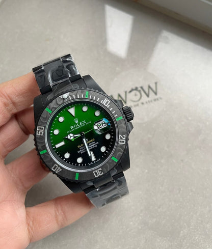 VSF FACTORY 1:1 Submariner DIW “Parakeet” DLC Best Edition Black/Green Dial VS3135