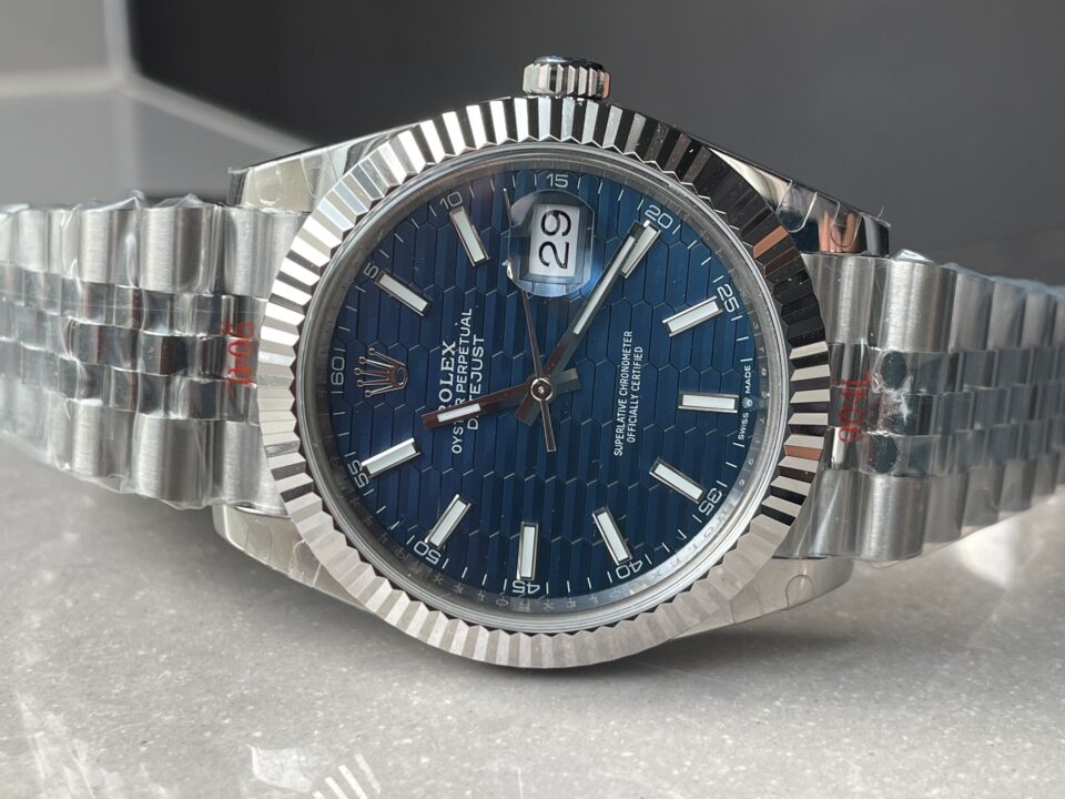 VSF Factory 1:1 DateJust 41 SS Best Edition 904L Steel Blue Textured Dial