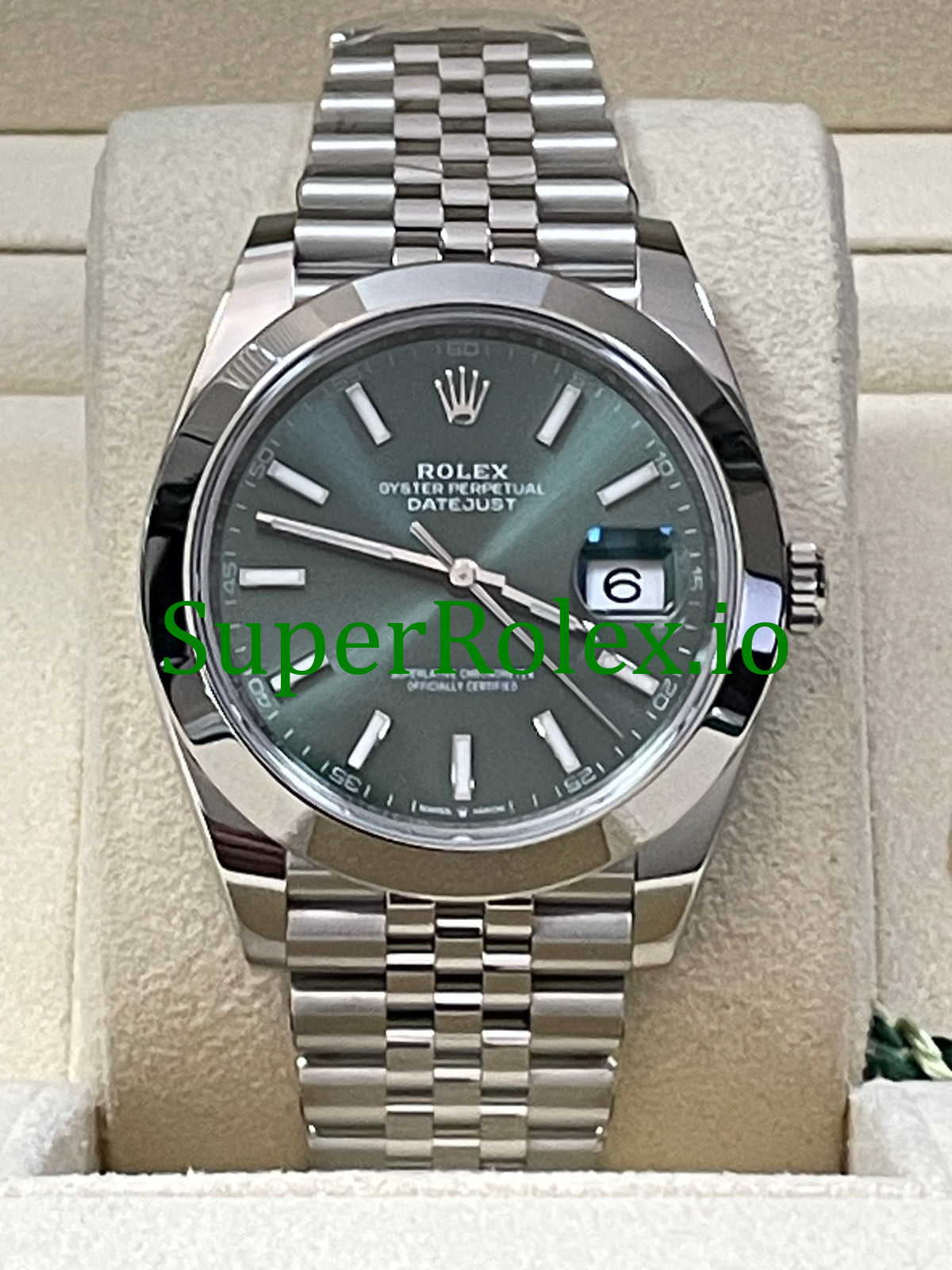 Datejust 41 Steel Mint Green Dial Ref.126300
