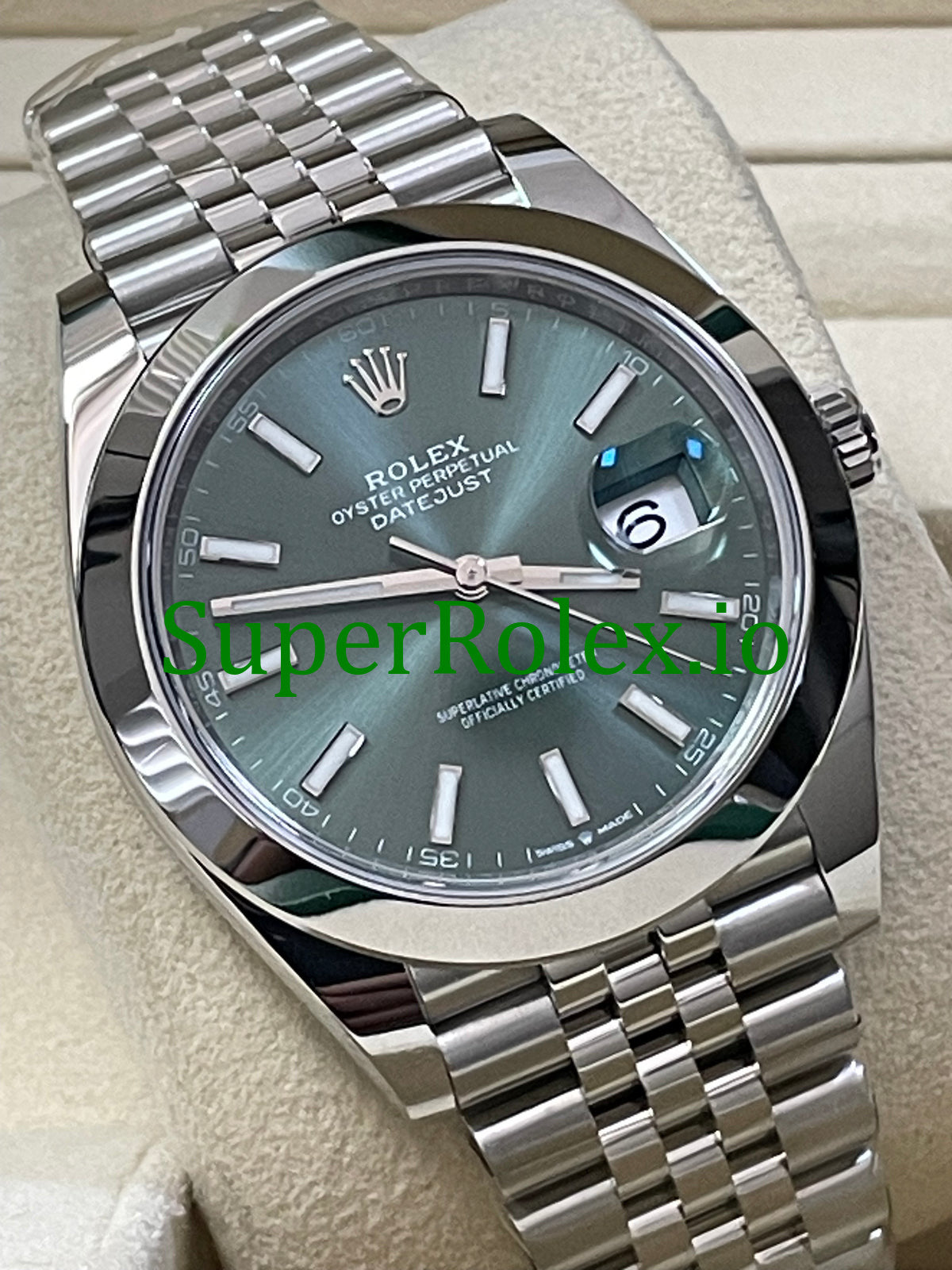 Datejust 41 Steel Mint Green Dial Ref.126300