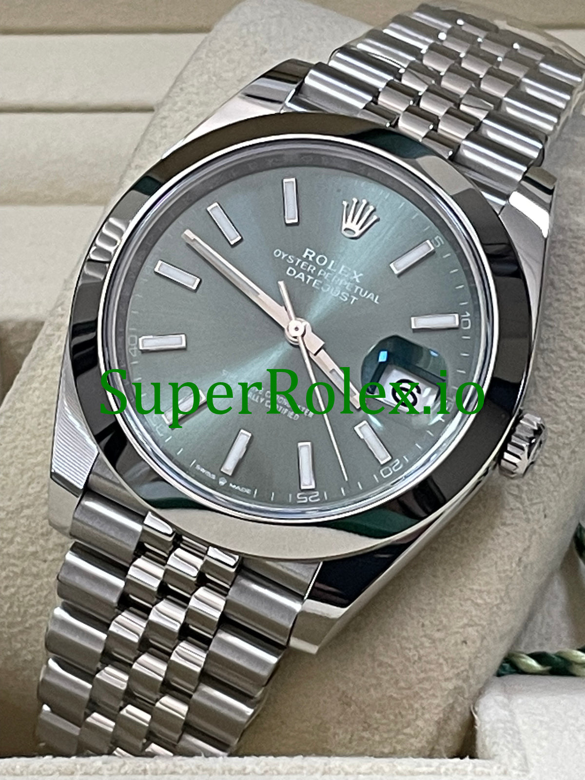 Datejust 41 Steel Mint Green Dial Ref.126300
