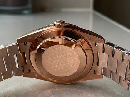 GMF Factory 1:1 Day-Date 40mm 228235 904L RG Fluted Bezel Rose Gold Dial