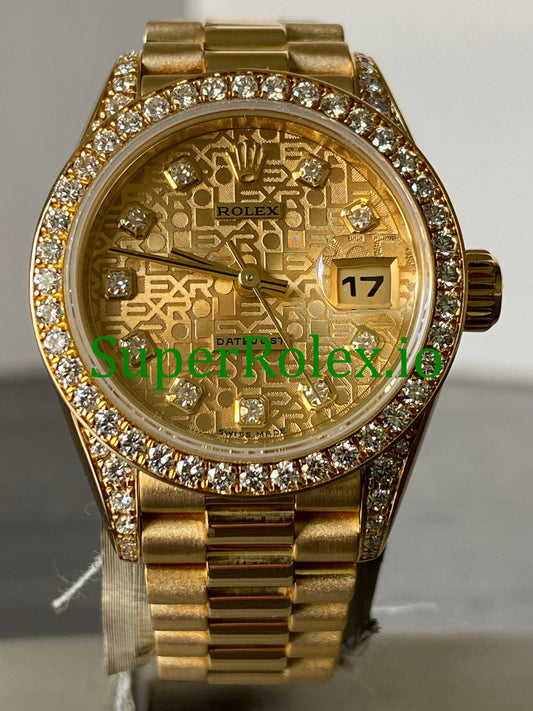 Lady-Datejust Yellow Gold Diamond Dial Ref.69158