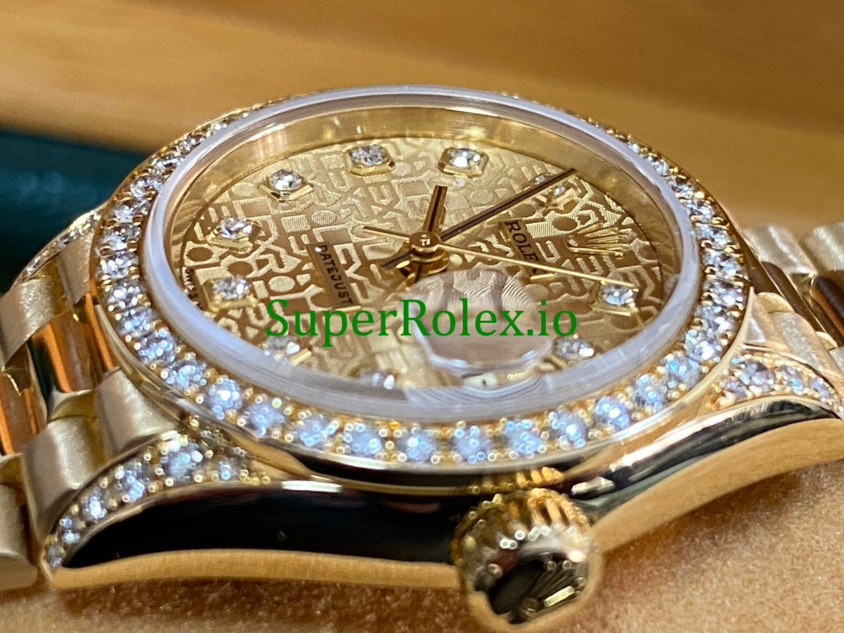 Lady-Datejust Yellow Gold Diamond Dial Ref.69158