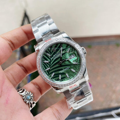 GMF Factory 1:1 DateJust 36 SS 126284 Diamonds Bezel Best Edition New Green Dial A2824