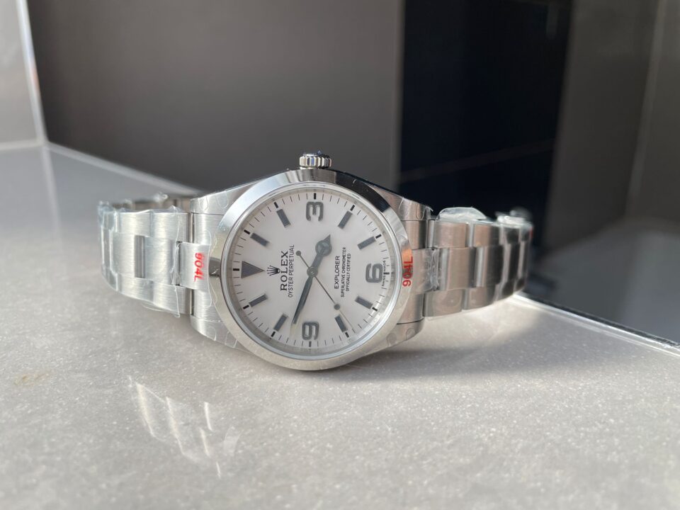 JDF Factory 1:1 Explorer 124270 36mm 904L Steel Best Edition White Dial VR3230