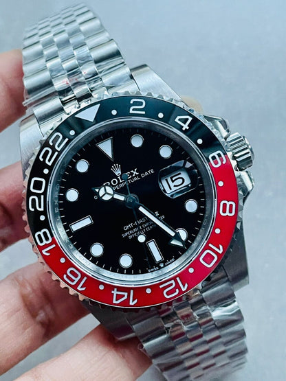 GMF Factory 1:1 GMT Master II 16710 V5 COLA 904L SS 1:1 RED BLACK Bezel Best Edition