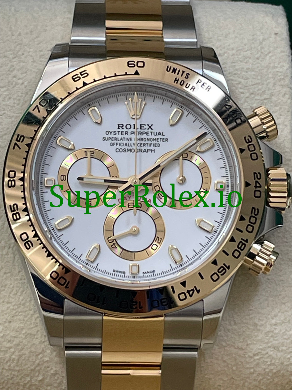 Cosmograph Daytona 40 Yellow Rolesor White Index Dial Ref.116503
