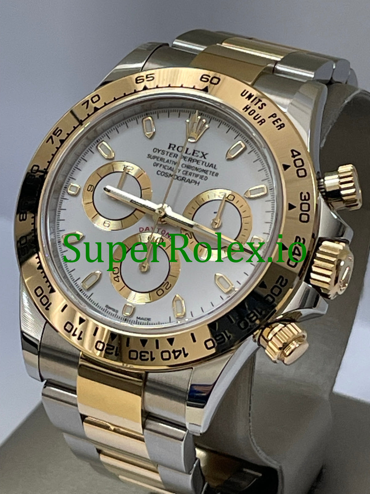 Cosmograph Daytona 40 Yellow Rolesor White Index Dial Ref.116503